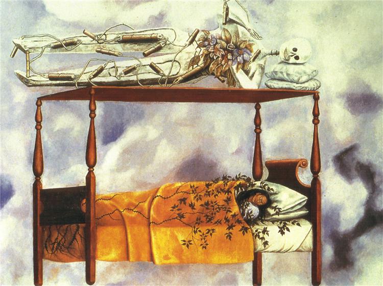 El-Sueno-La-Cama-Frida-Khalo-1940